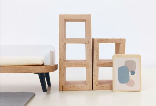 Muebles en miniatura para casa de muñecas living 10 unidades - Imagen 4