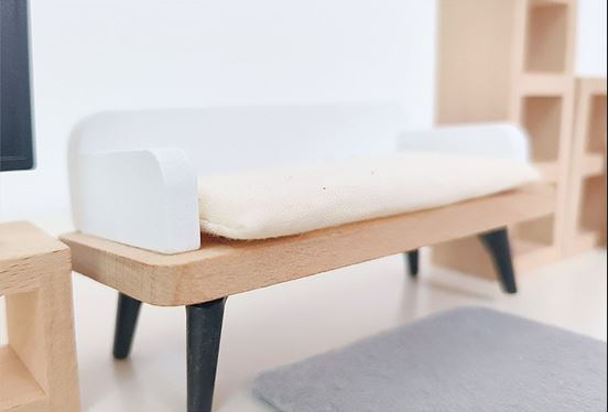 Muebles en miniatura para casa de muñecas living 10 unidades - Imagen 5