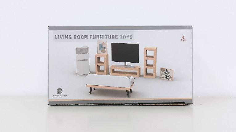 Muebles en miniatura para casa de muñecas living 10 unidades - Imagen 6