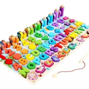 Juego madera 7 en 1 montessori pesca números formas