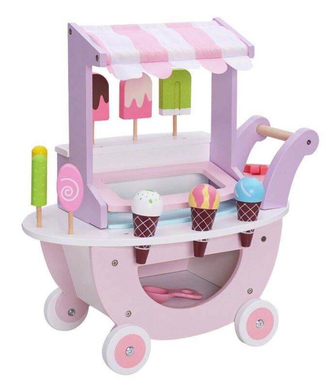 Carro de helado en madera
