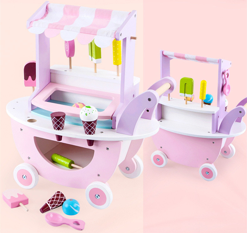 Carro de helado en madera - Imagen 3
