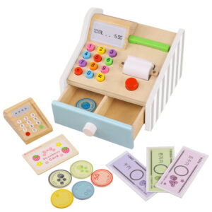 Caja registradora de madera juguete didáctico montessori