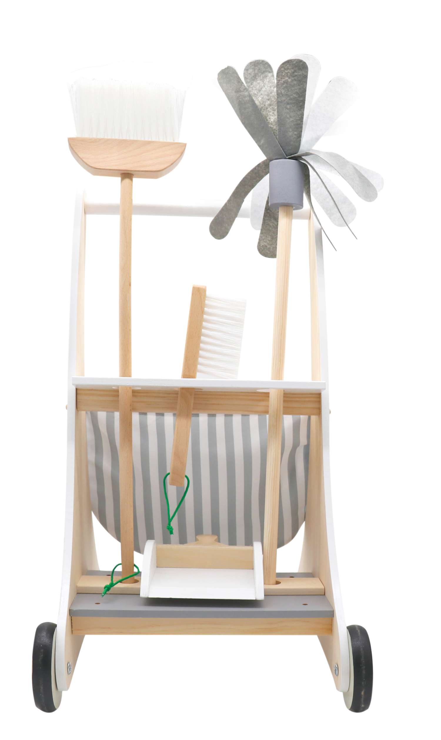 Carrito caminador de limpieza madera de juguete - Imagen 4