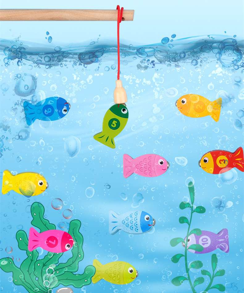 Juego madera 7 en 1 montessori pesca números formas - Imagen 3